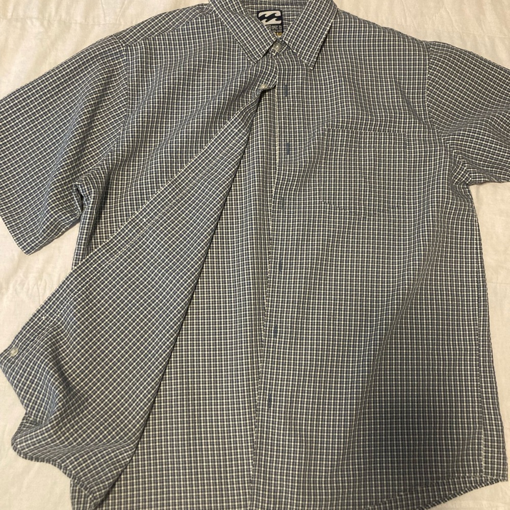 Men's Black and White Checkered Shirt